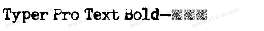 Typer Pro Text Bold字体转换